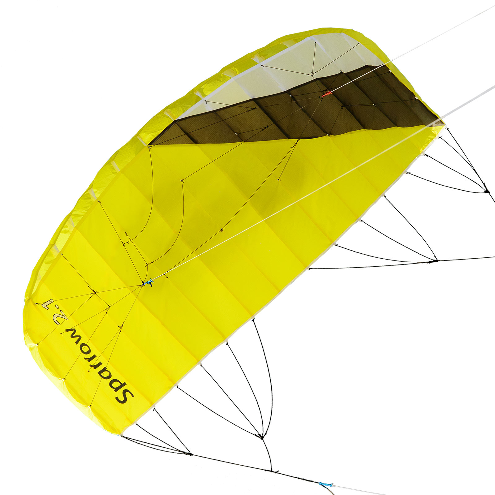 4-Leiner Lenkmatte mit Bar QEEDO Sparrow 2.1 Trainer-Kite Powerkite Lenkdrachen